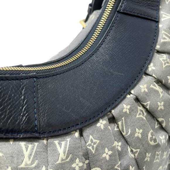 LOUIS VUITTON Vintage LV Monogram Rhapsody Shoulder Bag Cotton Blue RankAB - Picture 8 of 12